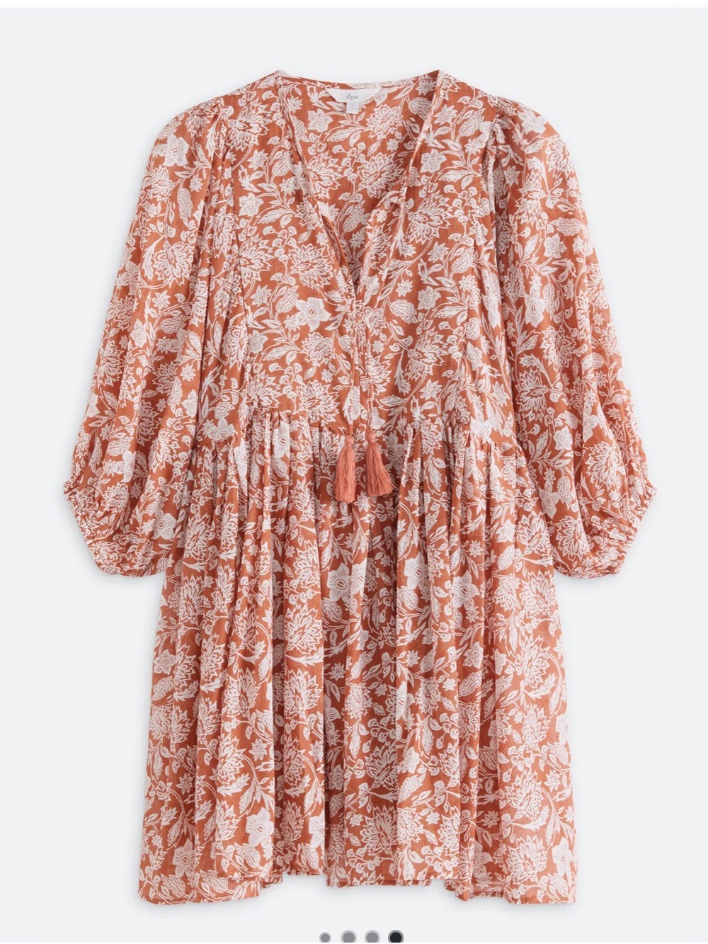 NWT Ripe Maternity Nursing dress orange floral boho